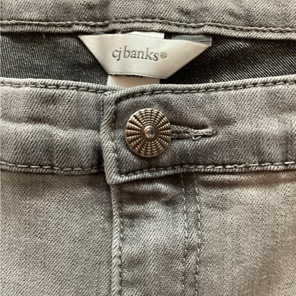 CJ Banks Women's Straight Leg Jeans in Gray, Plus Size 24W (3X) - Picture 12 of 12